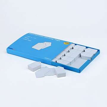 Price Tags Without String, 1000pcs Smooth Surface White Tags Marking Merchandise Unstrung Tags Small...