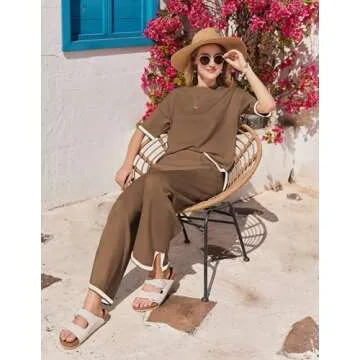 Ekouaer 2 Piece Lounge Set for Women - Comfy & Stylish