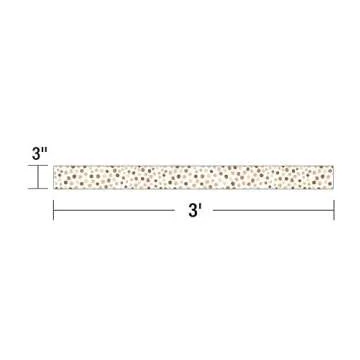 Schoolgirl Style Simply Stylish Natural Polka Dots Straight Borders-12-Piece Bulletin Board Border Strips with Polka Dots, Border Trim for Classroom or Homeschool Decor (3' x 3")