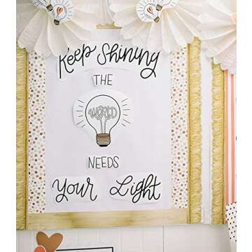 Schoolgirl Style Simply Stylish Natural Polka Dots Straight Borders-12-Piece Bulletin Board Border Strips with Polka Dots, Border Trim for Classroom or Homeschool Decor (3' x 3")