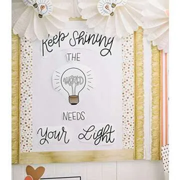 Schoolgirl Style Simply Stylish Natural Polka Dots Straight Borders-12-Piece Bulletin Board Border Strips with Polka Dots, Border Trim for Classroom or Homeschool Decor (3' x 3")