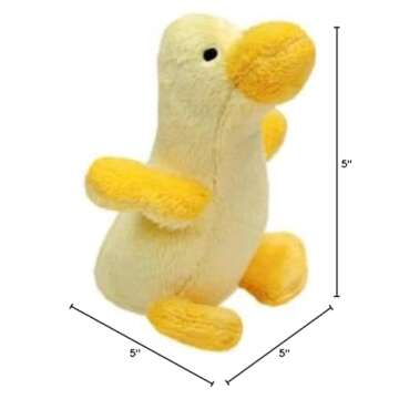 Li'l Pals Interactive Plush Small Size Squeaker Toy 3 Shape Variety Bundle: (1) Pink Pig, (1) Green Gator, and (1) Yellow Duck