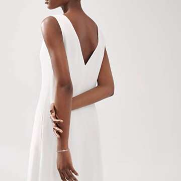 GEMOSA Tennis Bracelets for Women White Gold Plated Sparkly Diamond AAA+ Cubic Zirconia CZ Rhinestone Adjustable Trendy Bracelet Silver Fashion Wedding Gift