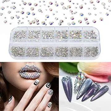 Artdone Nail Art Kit: 48 Stickers & Rhinestones Set