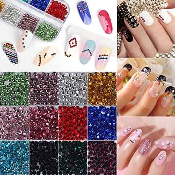 Artdone Nail Art Kit: 48 Stickers & Rhinestones Set