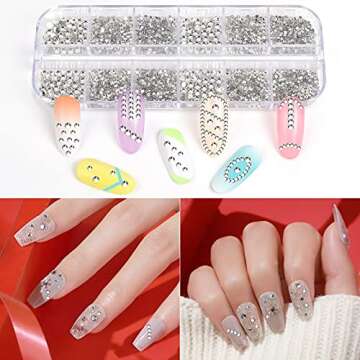 Artdone Nail Art Kit: 48 Stickers & Rhinestones Set
