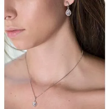 A+O Bridesmaids Jewelry Set in Silver | Elegant Gift Set