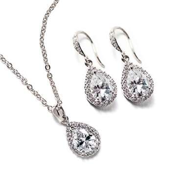 A+O Wedding Bridesmaids Gift Jewelry set in Silver