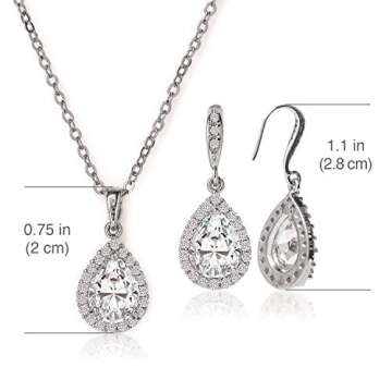A+O Wedding Bridesmaids Gift Jewelry set in Silver