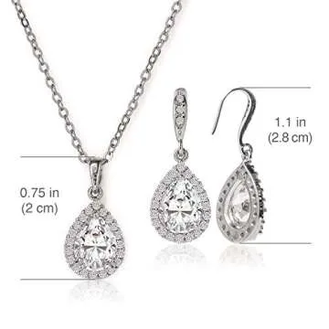 A+O Bridesmaids Jewelry Set in Silver | Elegant Gift Set