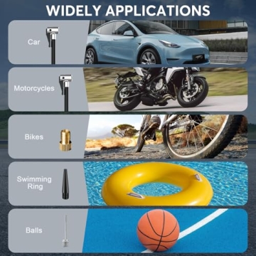 MEUCI Cordless Tire Inflator for Cars & Bikes - 150 PSI