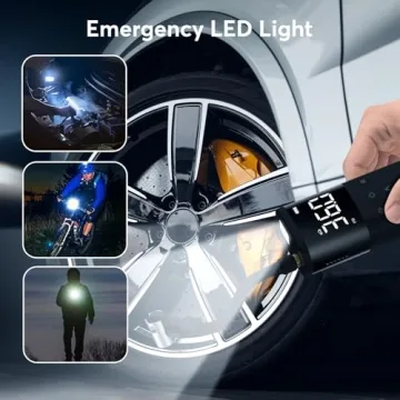 MEUCI Cordless Tire Inflator for Cars & Bikes - 150 PSI