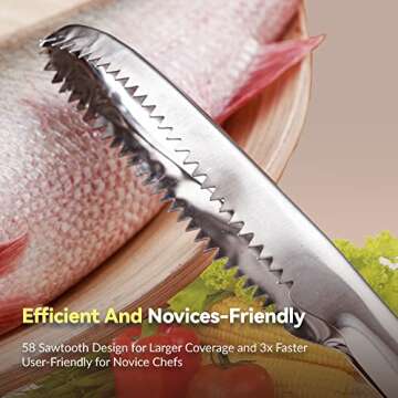 ADORAMBLING Stainless Steel Fish Scaler Tool for Easy Scaling