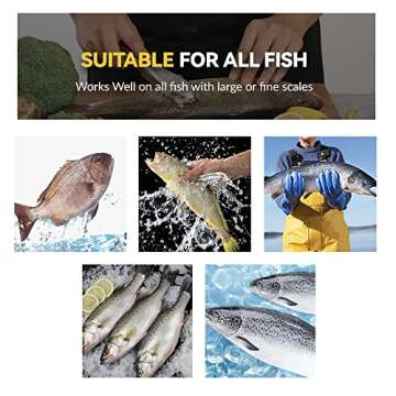 ADORAMBLING Stainless Steel Fish Scaler Tool for Easy Scaling