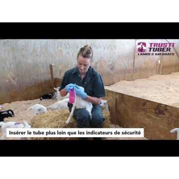 TRUSTI Tuber Feeding Tube for Lamb, Kid Goat and Cria by Antahi - Premium Colostrum Feeder with Flexible, Gentle Tube. 8.1 oz Capacity. Designed for One Handed Use. Safe and Easy to Use - Vet Designed