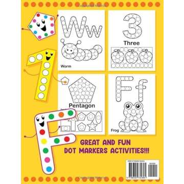 Letters - Numbers - Shapes Dot Markers Book For Kids Ages 2+: Over 50 Do A Dot Art Coloring Pages wi...