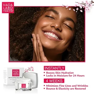 Hada Labo Tokyo Plumping Gel Cream, Facial Moisturizer, Clinically Proven to Provide 24-Hour Moisture in One Use, Super HyaluronicAcid, Ceramides, Collagen, No Parabens, Dyes or Fragrance, 1.76 oz