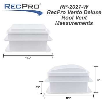 RecPro Vento Deluxe RV Roof Vent Fan with Rain Sensor