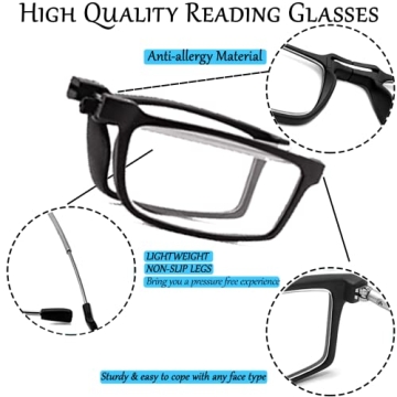 Viseng Anti-Blue Light Folding Reading Glasses for All