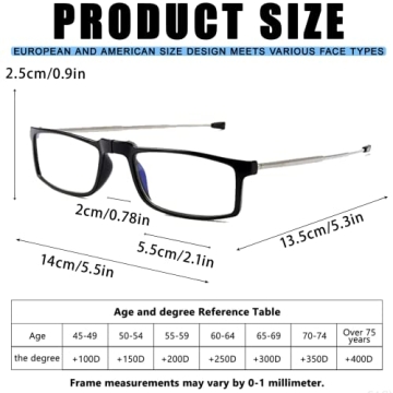 Viseng Anti-Blue Light Folding Reading Glasses for All