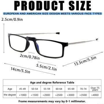 Viseng Anti-Blue Light Folding Reading Glasses for All