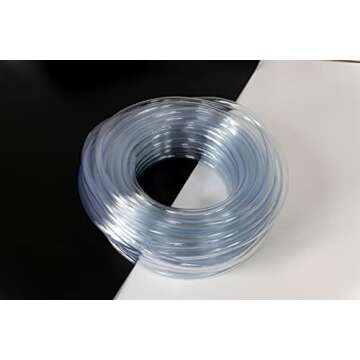 50-FT Food Grade Vinyl Tubing, 3/8’’ ID x 1/2’’ OD