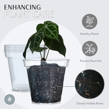 karenplantsplants™ 8" Clear Plastic Nursery Pot (Clear - 5 Pack)