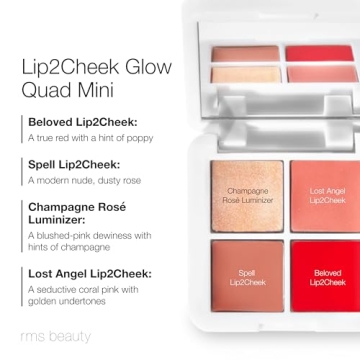 RMS Beauty Lip2Cheek Quad Mini Makeup for Radiant Skin