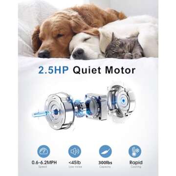 Dskeuzeew Walking Pad Under Desk 2 in 1, 2.5HP Portable Treadmill Mini Compact for Office & Home, Ul...