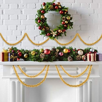 Christmas Tinsel Garland 147.6 ft for Festive Decor