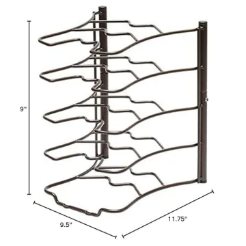 Deco Brothers Bronze Pan Organizer Rack for Kitchen