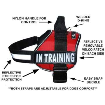 Versatile Service Dog Harness with Custom Bags and Patches