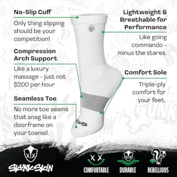 SKUNK SKIN Anti-Odor Crew Socks for Active Lifestyles
