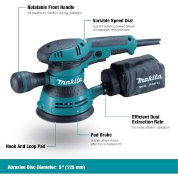 Makita BO5041K 5" Random Orbit Sander