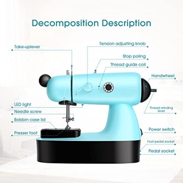 LorSou Mini Sewing Machine for Beginners and DIY Projects