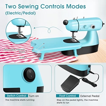 LorSou Mini Sewing Machine for Beginners and DIY Projects