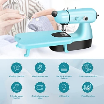 LorSou Mini Sewing Machine for Beginners and DIY Projects