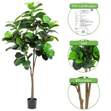 Realead 6ft Fiddle Leaf Fig Tree for Home Decor