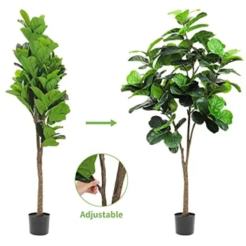 Realead 6ft Fiddle Leaf Fig Tree for Home Decor