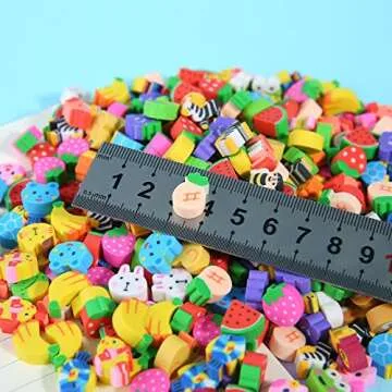 1000 Mini Fruit Animal Erasers - Fun for Kids