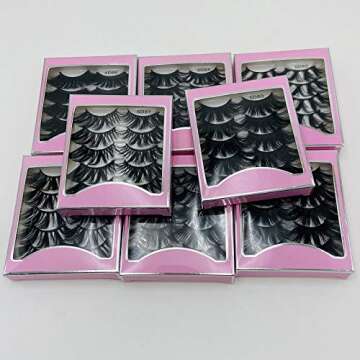 HBZGTLAD NEW 5Pair Fluffy Lashes 25mm 3d Mink Lashes Long Thick Natural False Eyelashes Lashes Vendors Makeup Mink Eyelashesa(5D83)