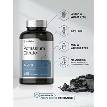 Horbäach Potassium Citrate, 275 mg - 400 Capsules