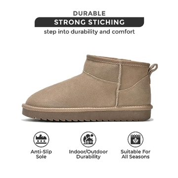 Project Cloud Suede Water Resistant Winter Ankle Boots for Women