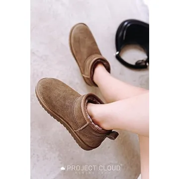 Project Cloud Suede Water Resistant Winter Ankle Boots for Women