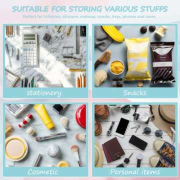 Trendy BuyCard 2PCS Chenille Letter Makeup Bags