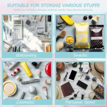 Trendy BuyCard 2PCS Chenille Letter Makeup Bags