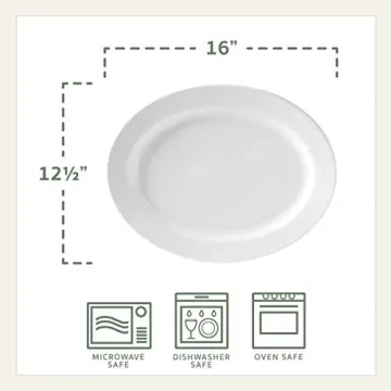 Everyday White Classic Rim 16 inch Serving Platter