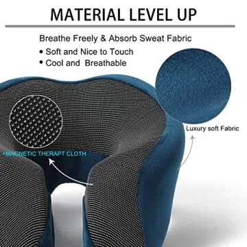 Memory Foam Neck Pillow for Travel Comfort & Support