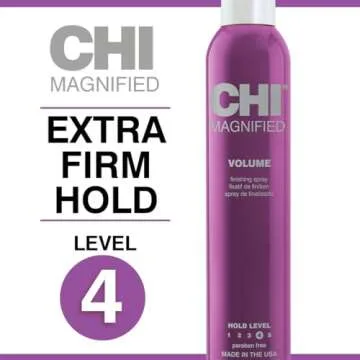 CHI Magnified Volume Finishing Hair Spray, Boosts Volume & Body For Maximum Fullness, Builds Resilience & Strength & Adds Shine, 12 Oz