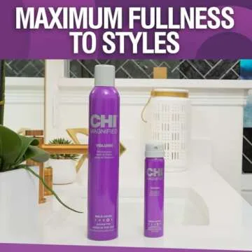 CHI Magnified Volume Finishing Hair Spray, Boosts Volume & Body For Maximum Fullness, Builds Resilience & Strength & Adds Shine, 12 Oz